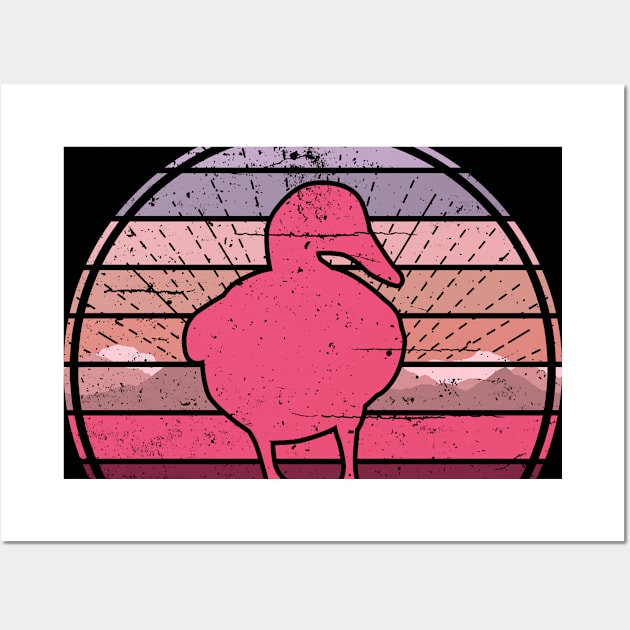 Pink Duck Sunset Wall Art by Nerd_art